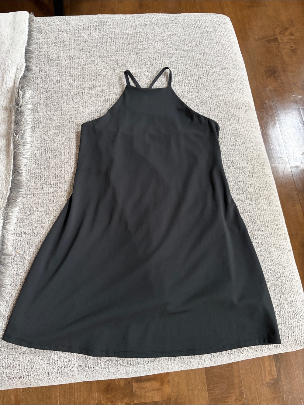 Madewell Black Strappy Athletic Built in shorts Dress, med